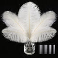 SOGUGOM White Craft Ostrich Feathers by SOGUGOM