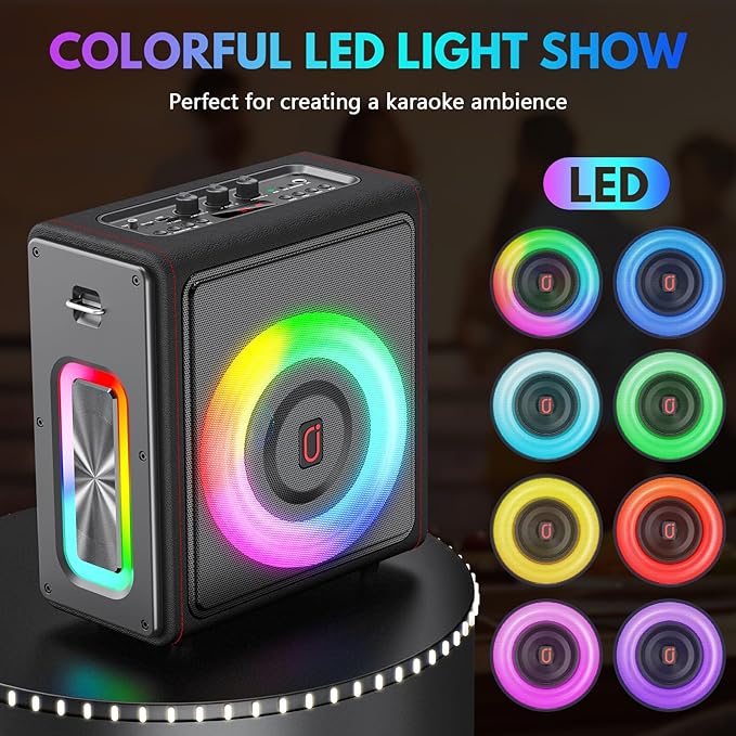 Karaoke Machine with 3 Wireless Mics | Bluetooth 5.3 Speaker with Echo - Image 6