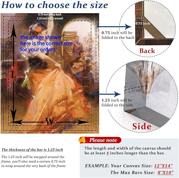 4pcs DIY Wooden Canvas Stretcher Bars Canvas Frame Kit - Image 2
