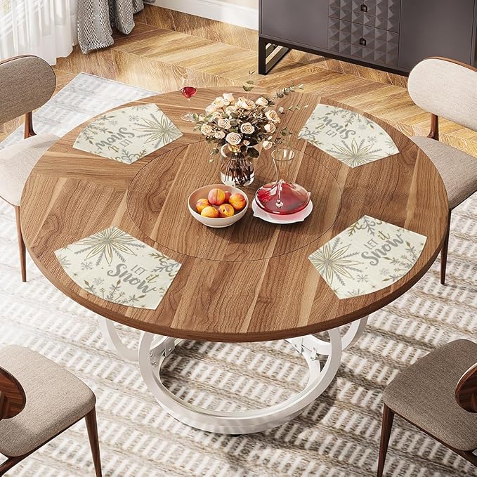 Artoid Mode Christmas Snowflakes Wedge Shape Placemats - Image 4