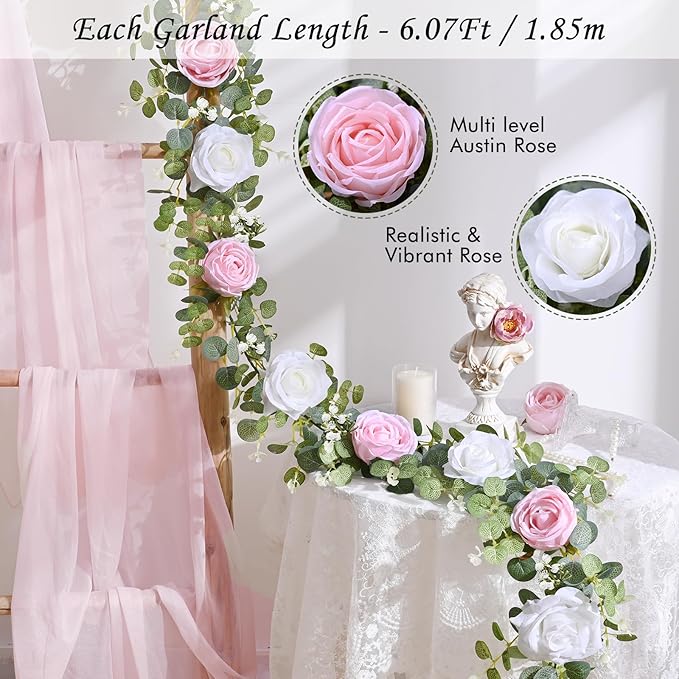 Waipfaru 6.07FT Artificial Eucalyptus Garland - Image 2