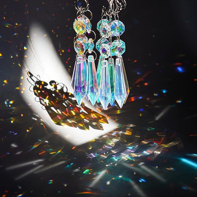 H&D HYALINE & DORA 20pcs 55mm Suncatcher Aurora Chandelier Icicle Crystal - Image 2