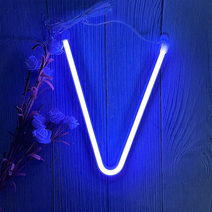 ENUOLI Light Up Letters Neon Signs, Birthday Party, Valentine’s Day Word-Blue by ProfessionalinNeonLights