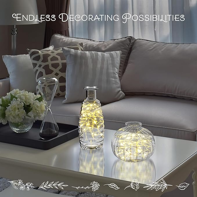Gather & Bloom Creations Glass Bud Vases in Bulk – Set of 10 Mini Wedding - Image 8