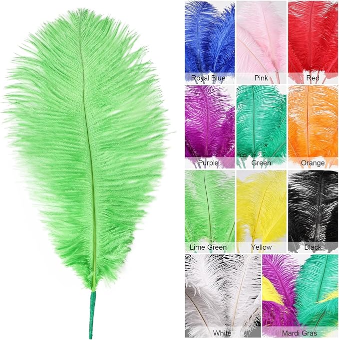Bulk Grass Green Ostrich Feathers - Image 2