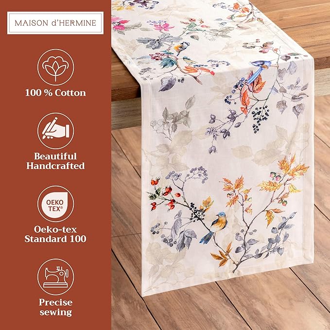 Maison d' Hermine Table Runner 100% Cotton Single Layer Table Runners 108 - Image 2