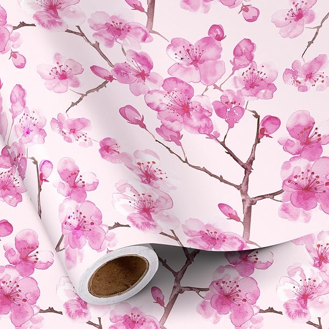 RUSPEPA Floral Wrapping Paper Roll by RUSPEPA