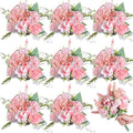 Zeyune 8 Pcs Wedding Silk Flowers Fake Silk Flowers Faux Bouquet Hydrangea by Zeyune