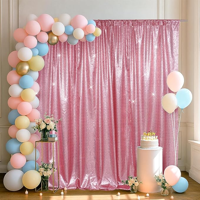 SquarePie Sequin Backdrop Less Transparent Background Sparkly Curtain - Image 2