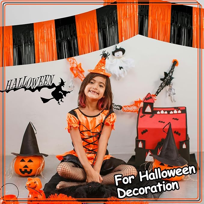 4 Pack 10 Feet Black Orange Halloween Parade Float Decorations - Image 3