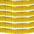We Moment 6 Pack 10 Feet Gold Foil Fringe Garland Streamers Metallic Tinsel by We+Moment