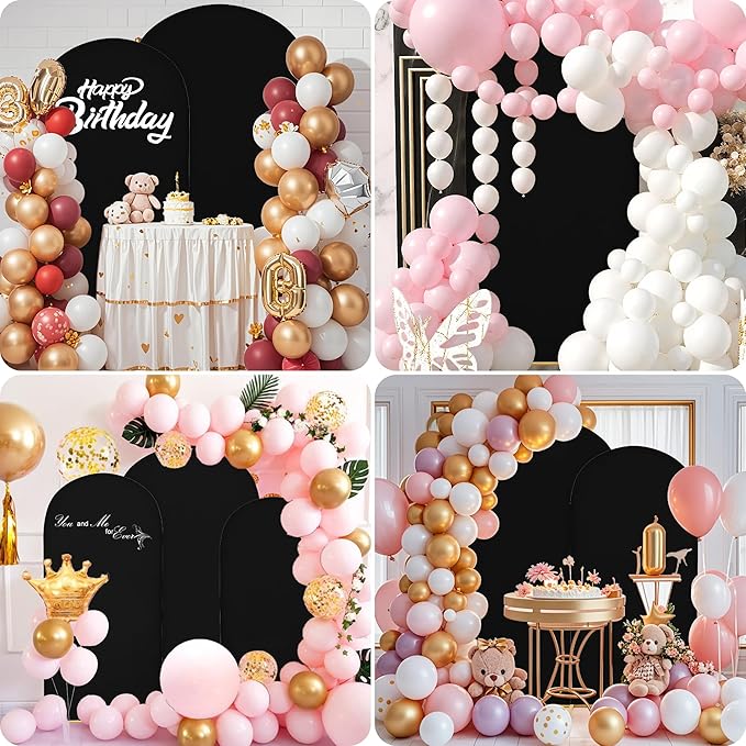 Wedding Arch Covers Arch Backdrop Cover Arch Stand Covers 7.2FT 6.6FT 6FT Set - Image 2