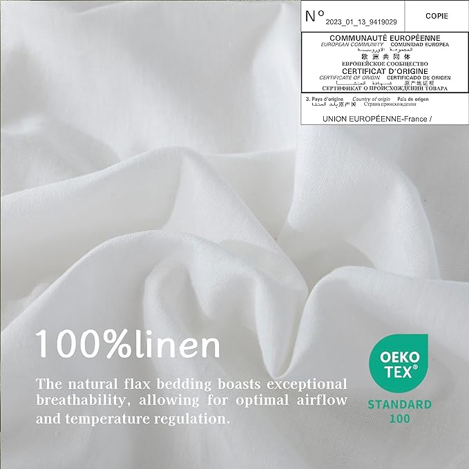 EVERLY 100% Pure Linen Round Tablecloths 70Inch Round Machine Washable - Image 5