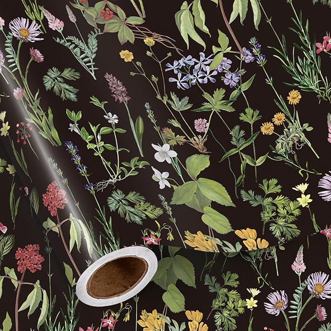 RUSPEPA Wild Flower Wrapping Paper Roll by RUSPEPA