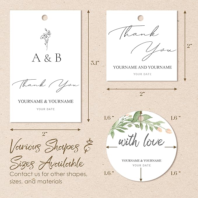 Custom Gift Tags for Wedding Favors - Image 4