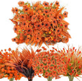 16 Pcs Fake Fall Flowers Decor Faux Fall Plants UV Resistant Artificial Fall by Tepaler