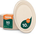 100% Compostable Oval Paper Plates by StackMan