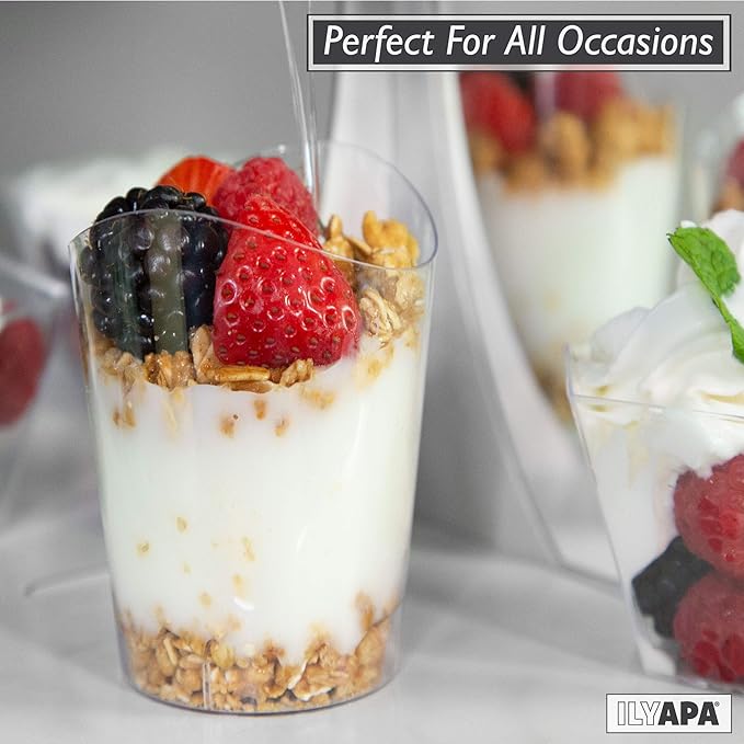 Ilyapa 4oz Plastic Dessert Cups - Image 4