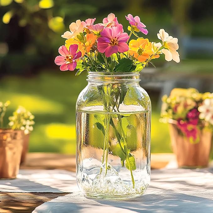 ComSaf 1 Gallon Wide Mouth Mason Jars 2 Pcs, 128 oz Glass Jars - Image 8