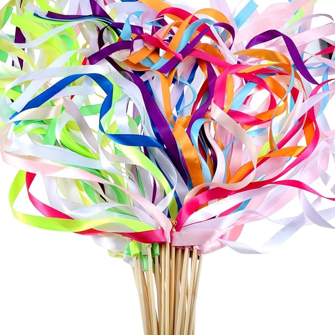 Boao 40 Pieces Mixed Color Ribbon Sticks by Boao