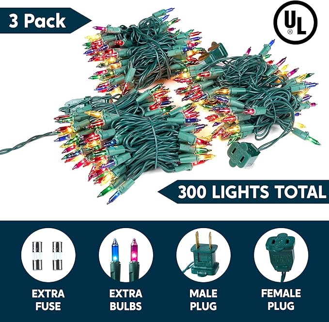 Joiedomi Multicolor Christmas String Lights, 300 64.2FT Christmas Fairy Tree - Image 2