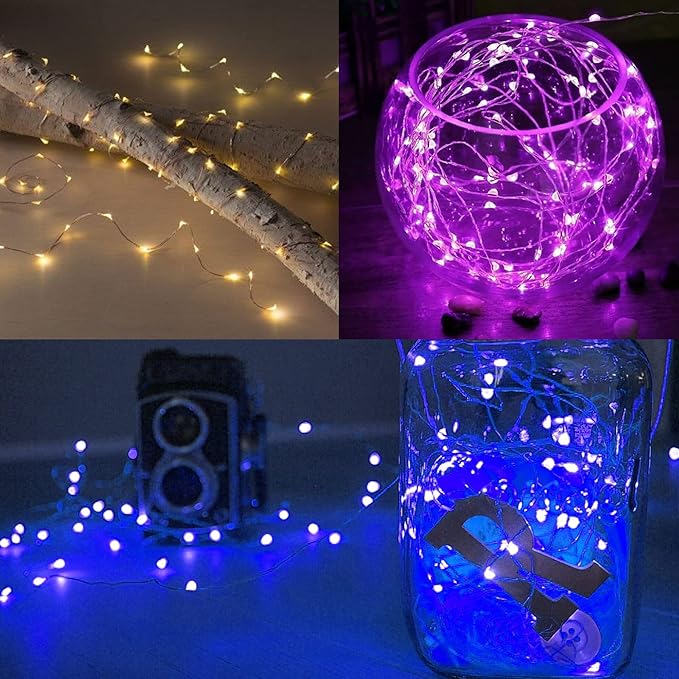 WATERGLIDE 12 Pack Fairy Lights Battery Operated, 7 ft 20 LED Mini String Lights - Image 7