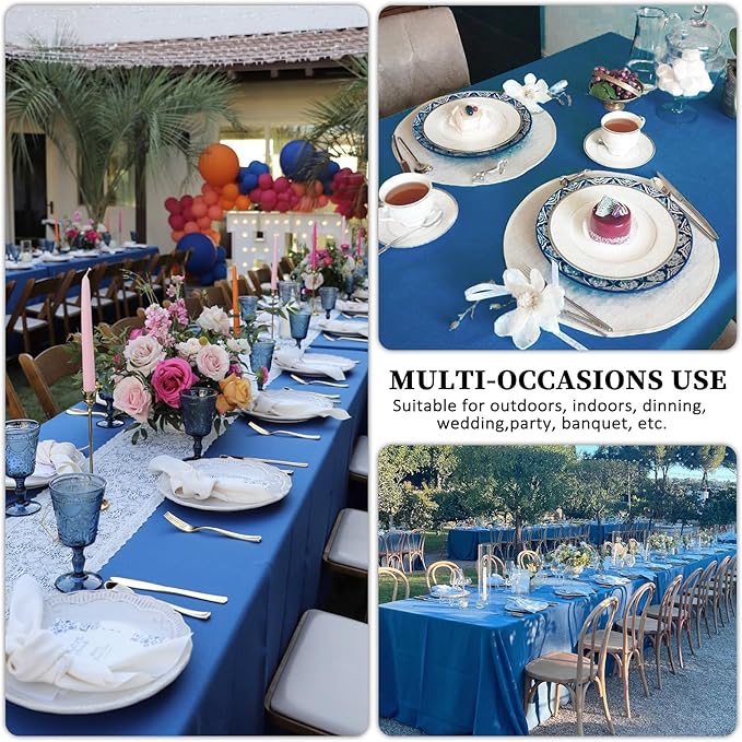 8 Pack Royal Blue Tablecloth 60 x 102 Inch Rectangular Tablecloths - Image 6