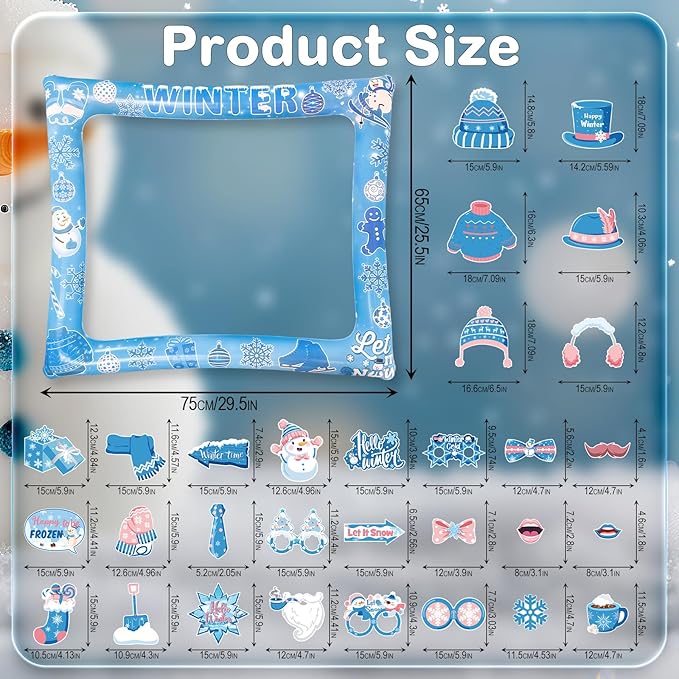 Winter Photo Booth Props Inflatable Frame - Image 5