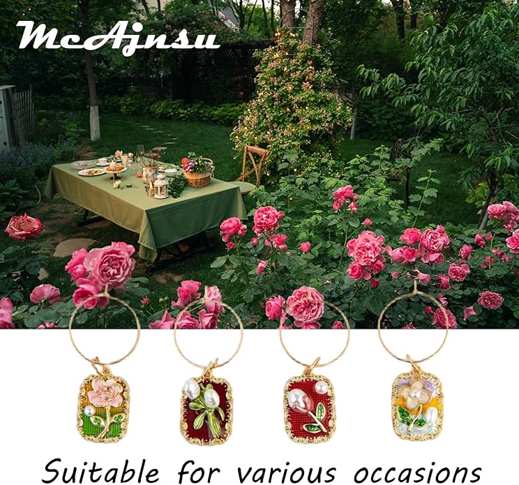 24Pcs Wine Glass Charms & Markers - Image 5