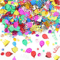 MARFOREVER Happy Birthday Glitter Confetti, Birthday Party Metallic Foil Table by MARFOREVER