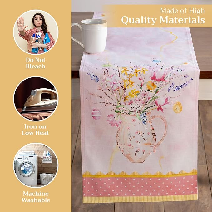 Maison d' Hermine Table Runner 100% Cotton Double Layer Table Runners 72 inches - Image 3