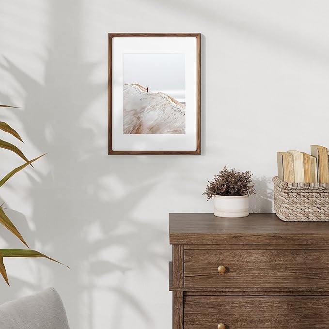 12x16 Frame USA-Sourced Natural Walnut Wood Solid Wood Photo Frame Handcrafted - Image 4