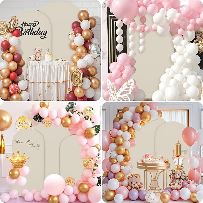 Wedding Arch Covers Arch Backdrop Cover Arch Stand Covers 7.2FT 6.6FT 6FT Set 3 - Image 2