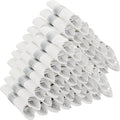100 Pack Pre Rolled Silver Plastic Silverware Set by ISFANGCO