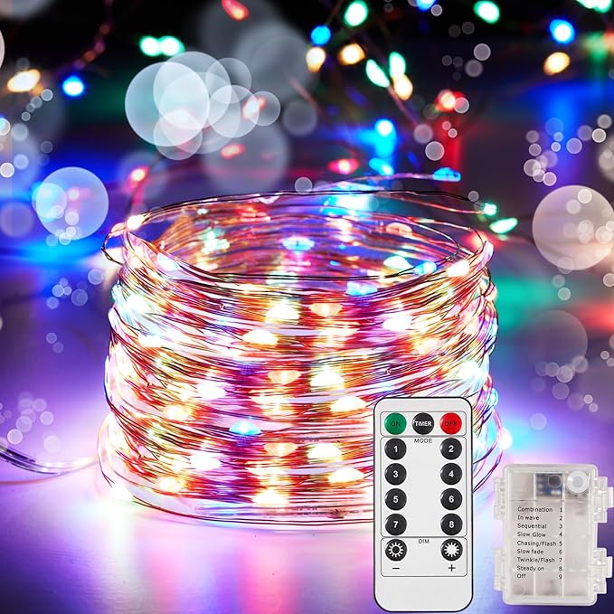 2 Pack 65.6 Ft. Battery Operated Outdoor String Lights - Image 2