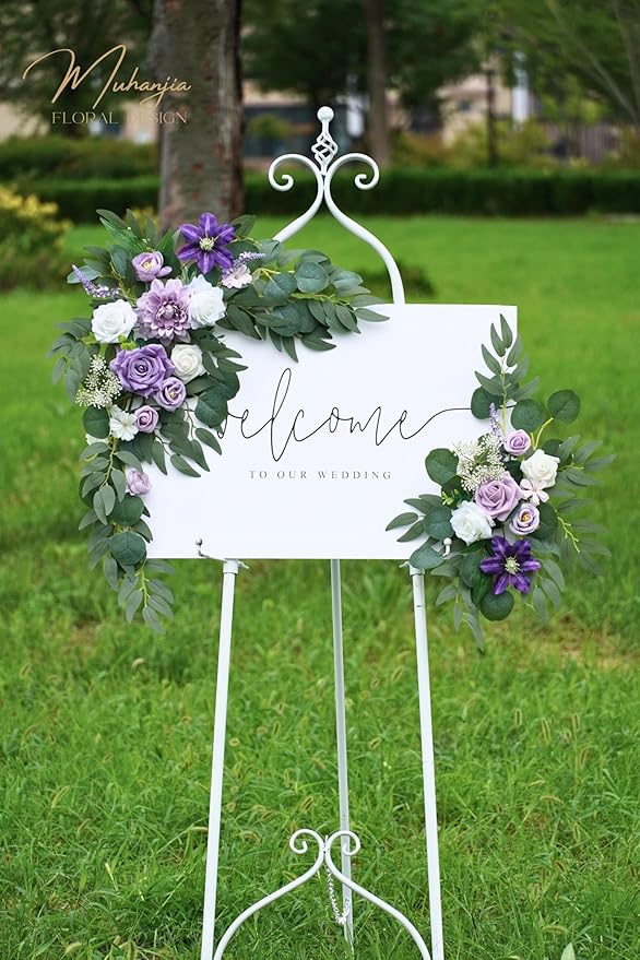 Muhanjia Wedding Sign Faux Flower Swag - Image 5