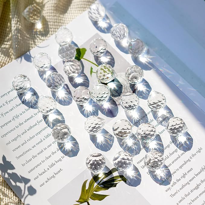 24pcs Clear Crystal Decorative Ball Prism Suncatchers - Image 4