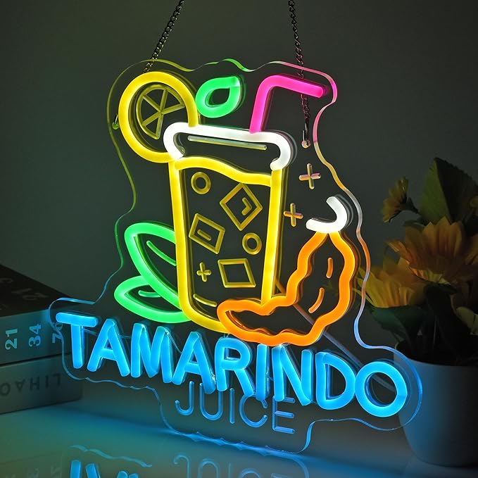 CNBEYOUNG Tamarindo Juice Neon Sign, Neon Lights Hanging Wall Art Decoration - Image 4