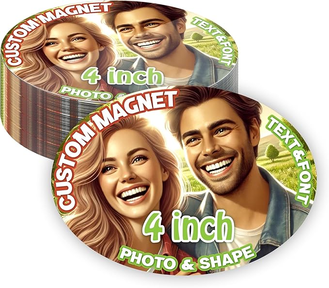 KETABAO – 4" Oval Custom Photo Magnets by KETABAOMotorcycleParts