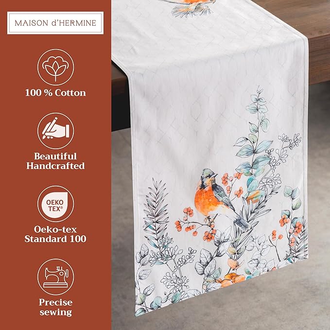 Maison d' Hermine Table Runner 100% Cotton Double Layer Table Runners 108 - Image 2