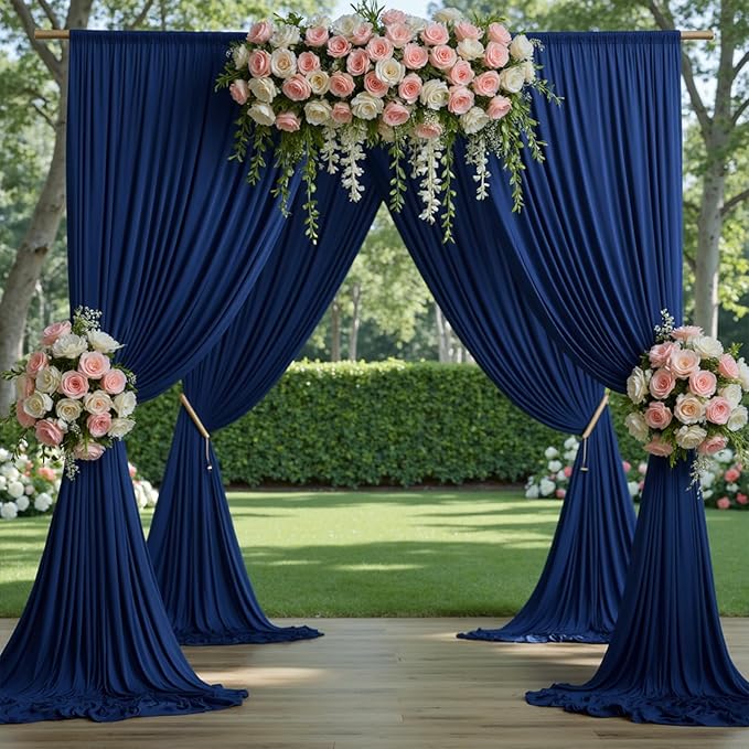 20ftx10ft Navy Blue Backdrop Curtains - Image 6