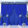 Royal Blue Tulle Backdrop Curtain by Shillance