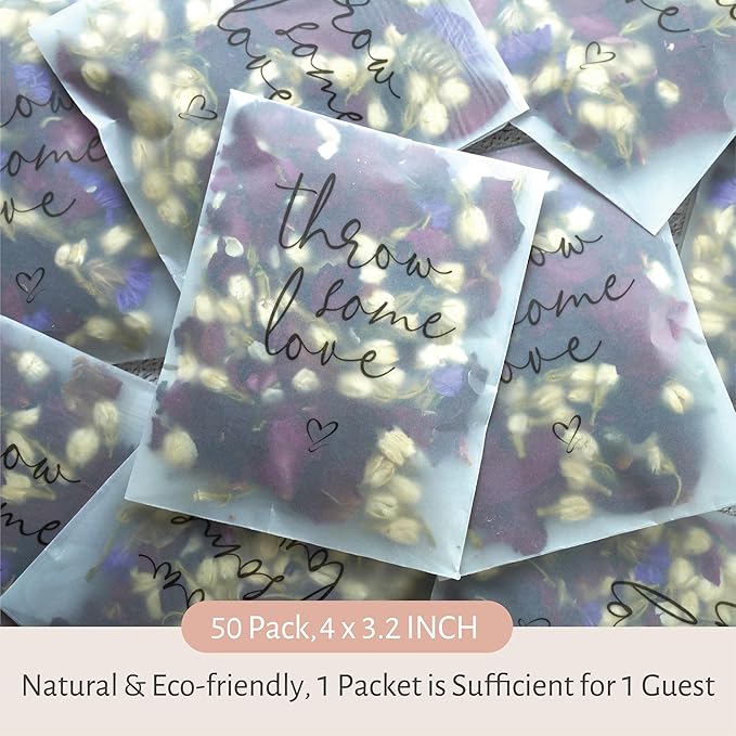 Rainbow Pana 50 Pack Prefilled Confetti Packets | Biodegradable Confetti - Image 4