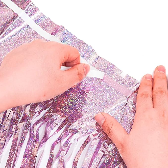 BRAVESHINE 1 Purple 1 Pink Streamers Party Photo Backdrop - Image 6