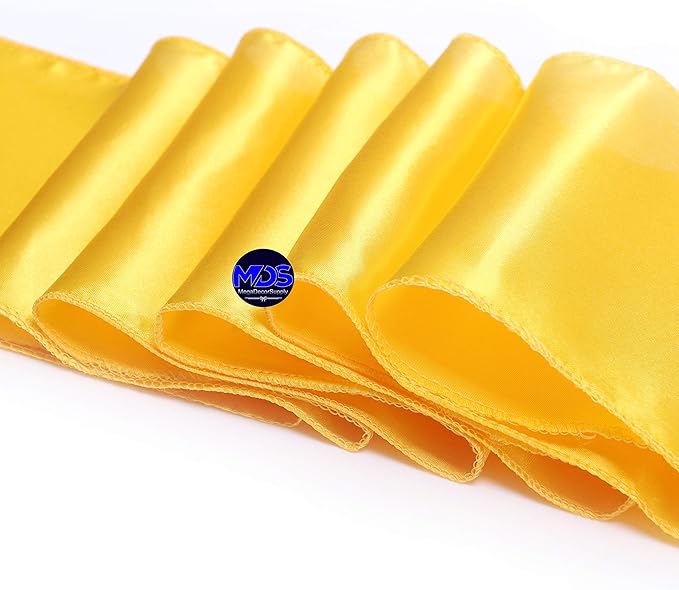MDS Pack of 125 PCS Satin Chair Sashes Charmeuse Sateen Dining Chair Bows - Image 4