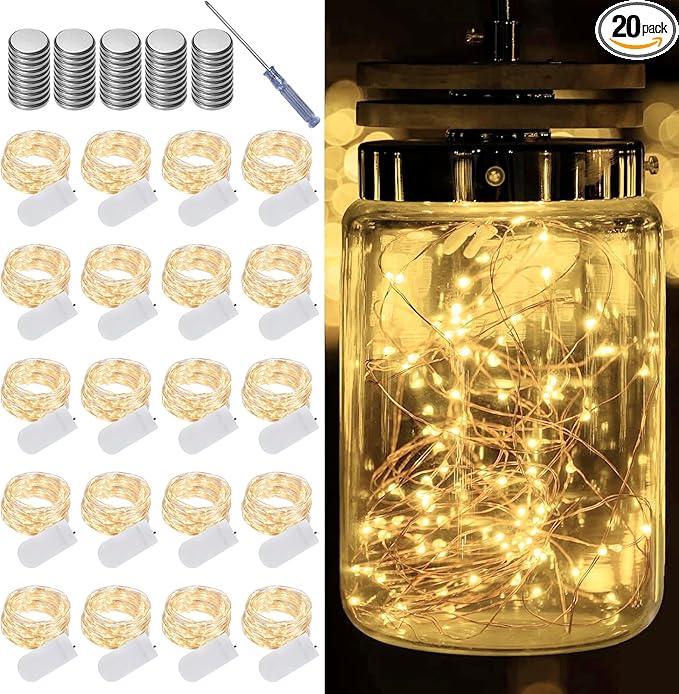 LAMPHOME 20 Pack Fairy Lights Battery Operated String Lights, 20 LED on 6.6FT by ULL
