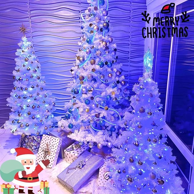 YEGUO 165ft 500 LED Blue Christmas Lights Outdoor Waterproof, 8 Modes Twinkle - Image 4