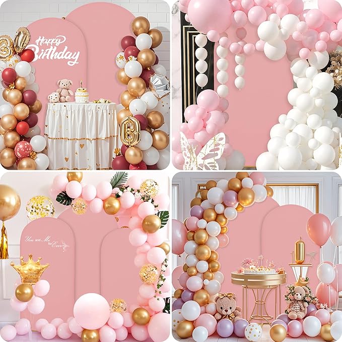 Wedding Arch Covers Arch Backdrop Cover Arch Stand Covers 7.2FT 6FT Set of 3 - Image 2