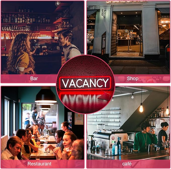 Vacancy Neon Sign, Neon Sign For Business Hotel Hostel Sign Room Vacancy Sign - Image 7