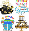 Hoteam 4 Pcs Birthday Cruise Door Decorations Magnetic Large Happy Birthday by Hoteam